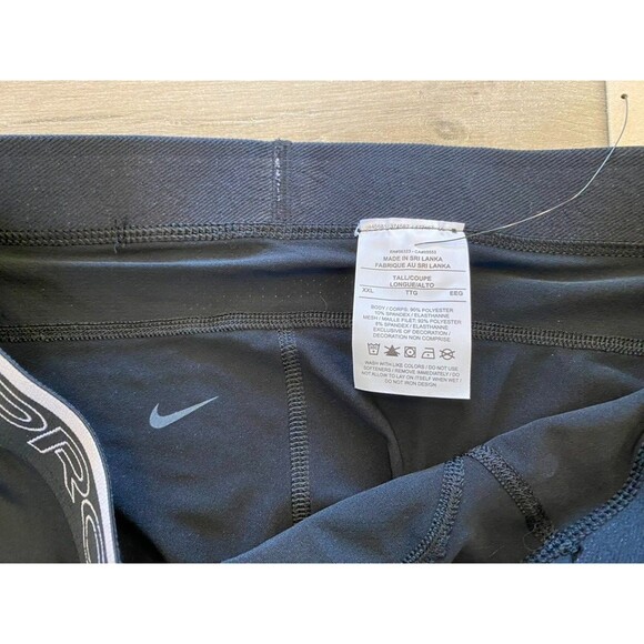Nike Pro Dri-Fit Men's 3/4 Tights Size 2XLT Tall Black DD1919-010 Swoosh - Picture 3 of 9